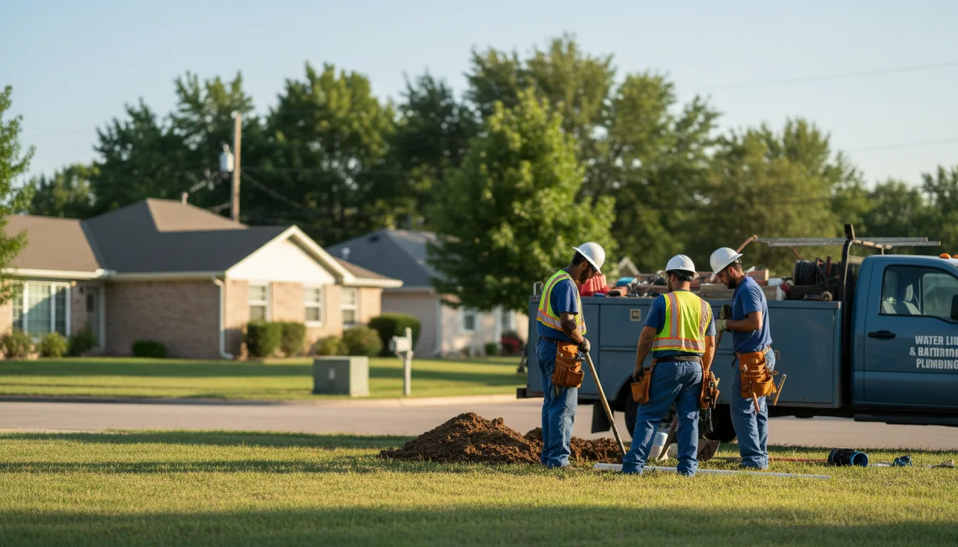 Residential water line and bathroom plumbing service in State Center, IA